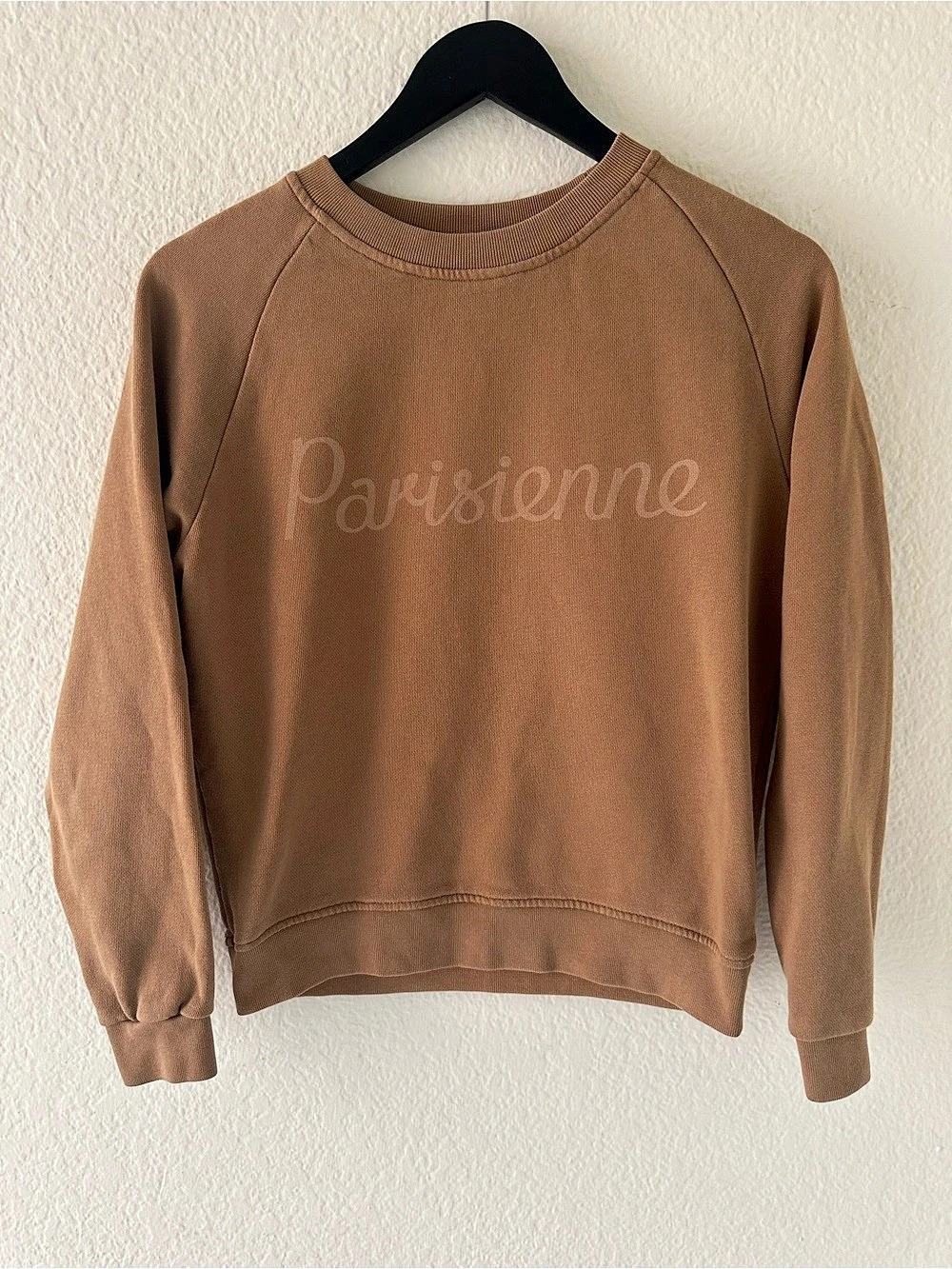 Maison Kitsuné Latte Brown Parisienne Cotton Sweatshirt